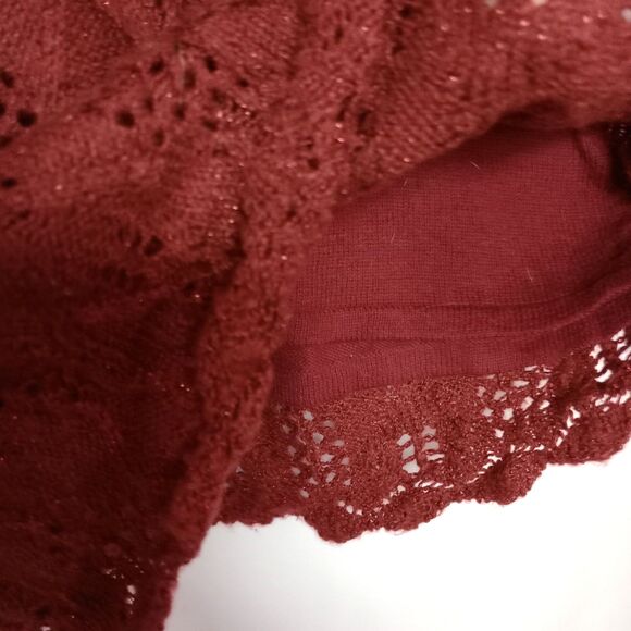 ⭐ Cat & Jack Crochet Knit Lined Sweater Dress 3/4 Sleeve Acrylic Blnd Small 6/6X - Picture 6 of 7